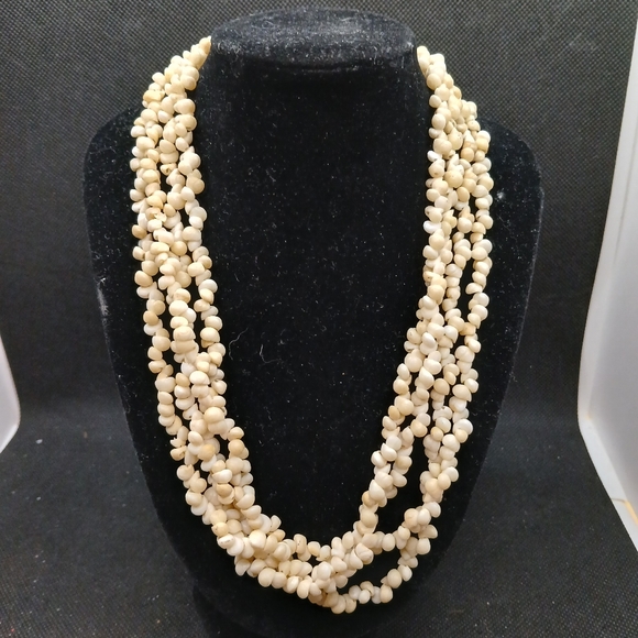 Vintage Pikake Wedding Lei 16 In. Vintage Clasp - Picture 2 of 8